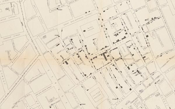 John Snow - Cholera Map; Photo credit: Wellcome Library, London