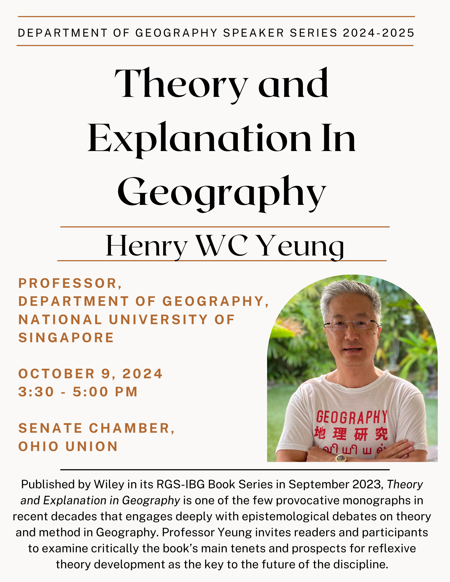 Geography Speaker Series Henry WC Yeung