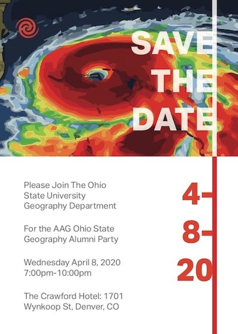 OSU Geography AAG Party flyer