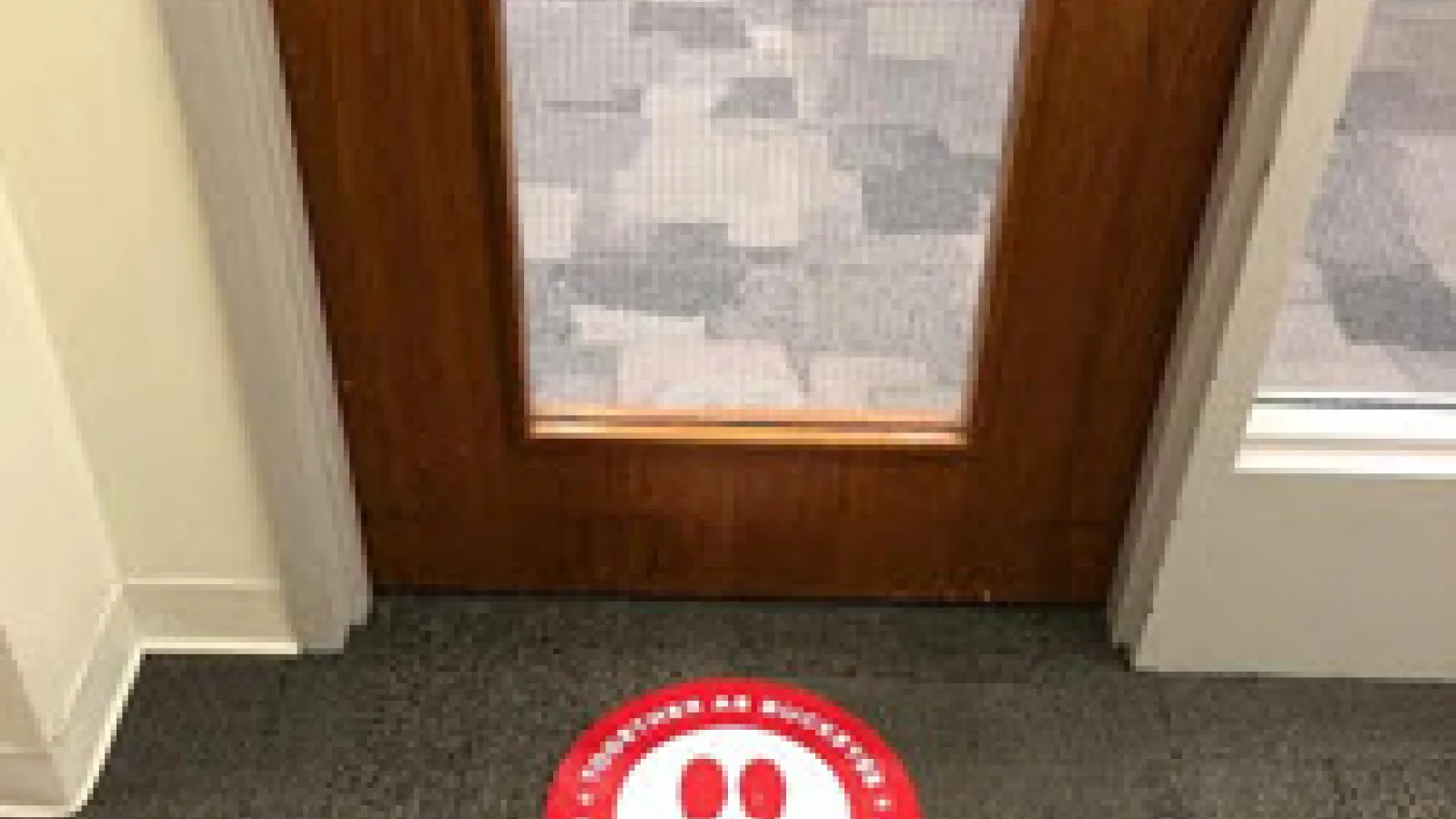 Together as buckeyes we stand 6ft apart floor sticker