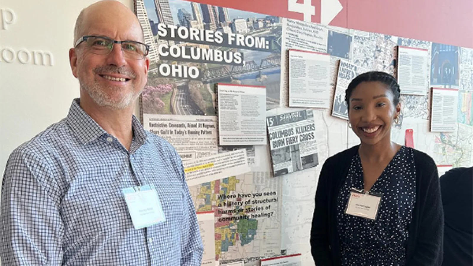 Professor Harvey Miller with Gerika Logan, Outreach Coordinator for the Center for Urban and Regional Analysis