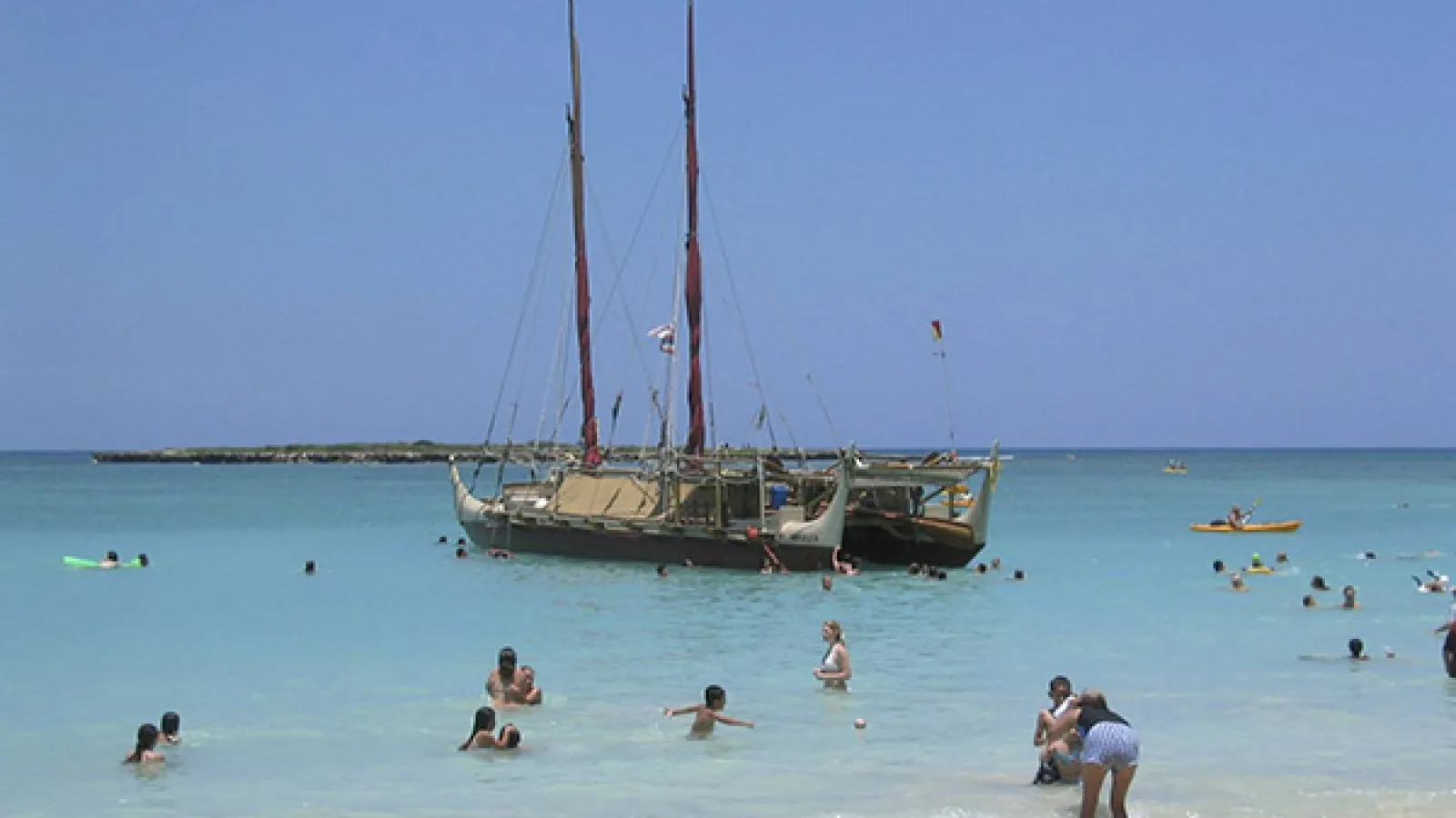 A ship in the ocean