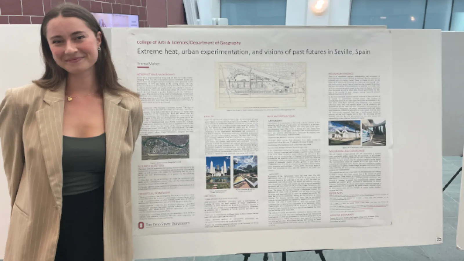 Emma Maher with Research Poster