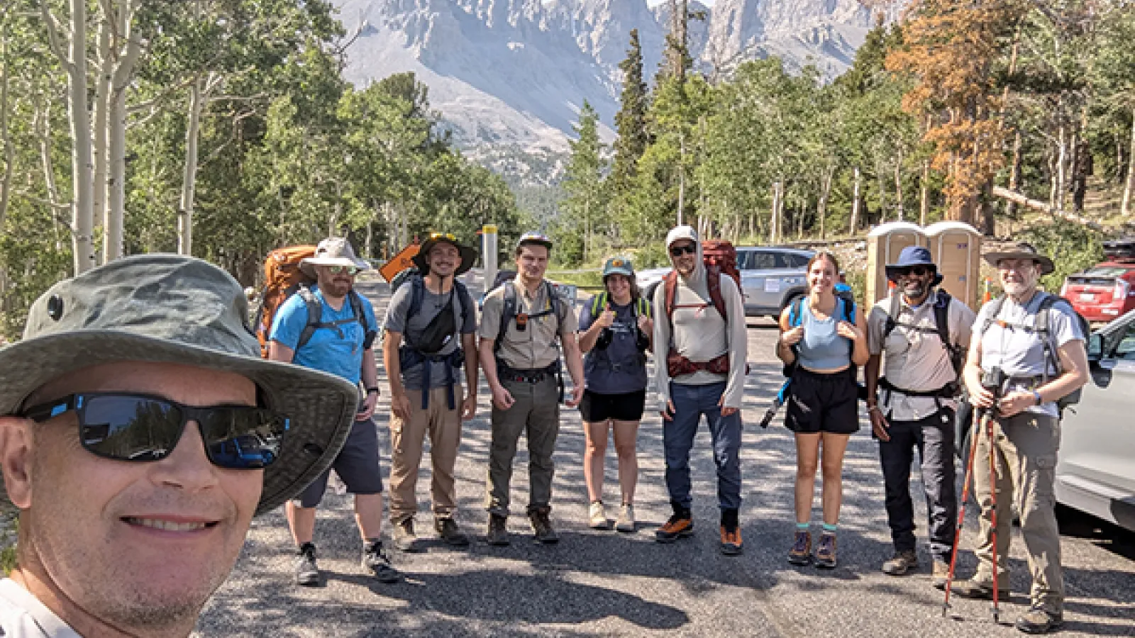GBEX group preparing to hike 