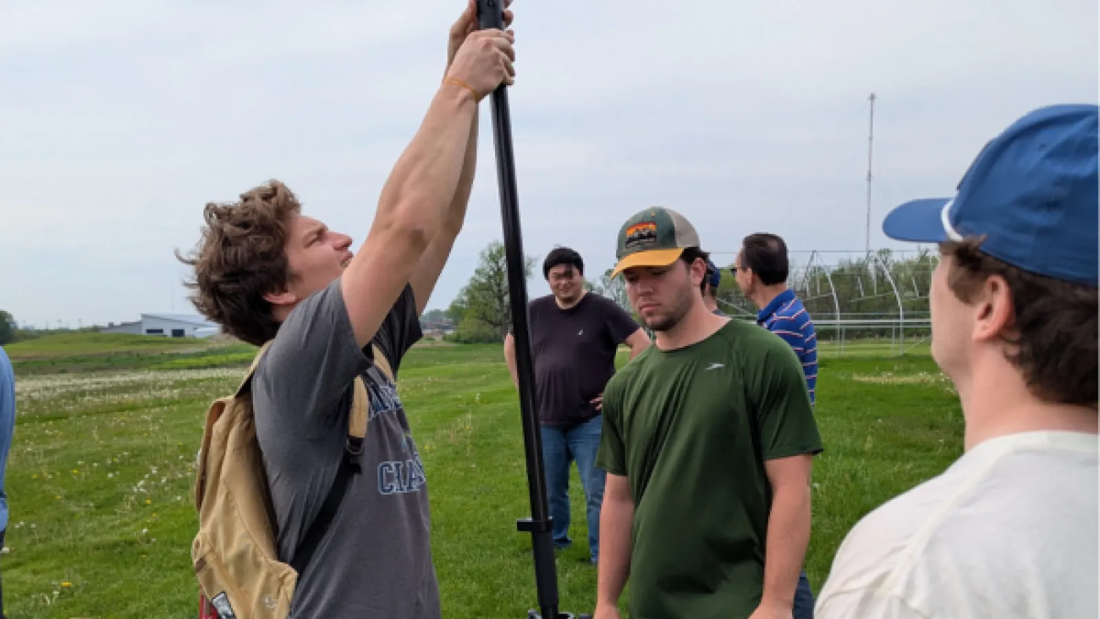 Students With Drone Equipment