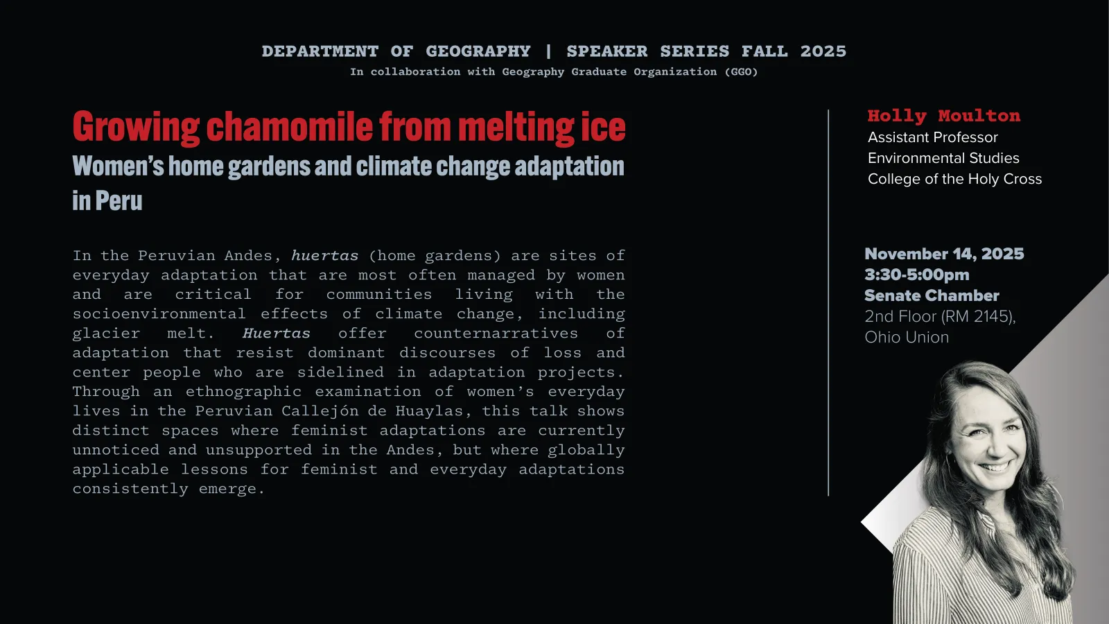Geog speaker series 2025-26 Holly Moulton Nov 14