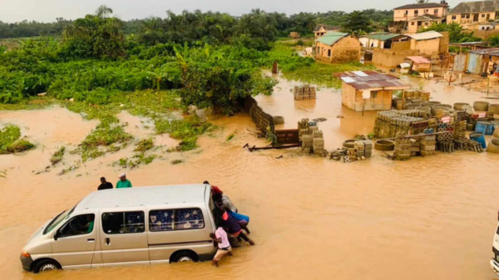 Flooded Van in Ghana