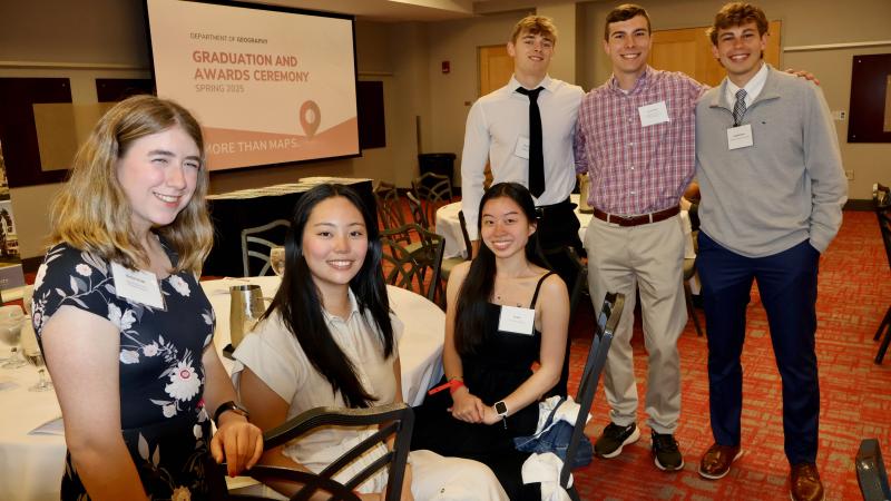 undergraduate students at a conference