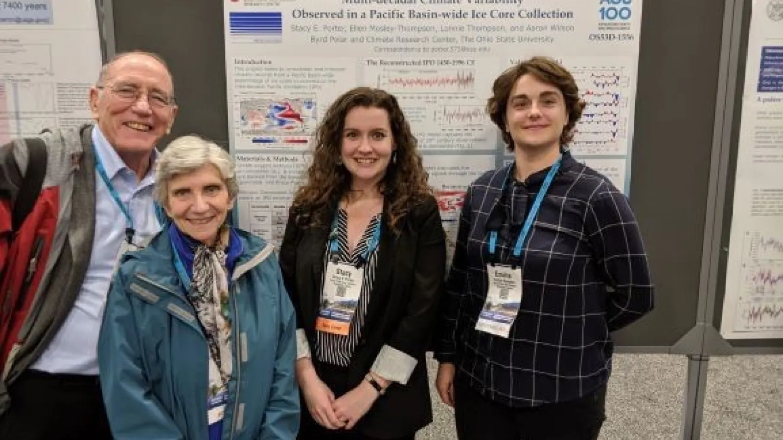 At the AGU with Ellen Lonnie Stacy and Emilie