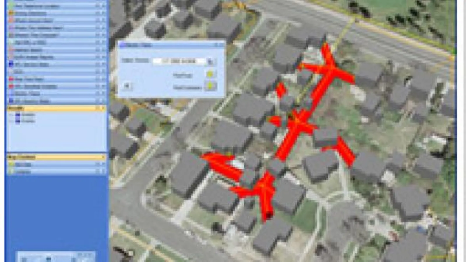 street planning done with GIS techniques