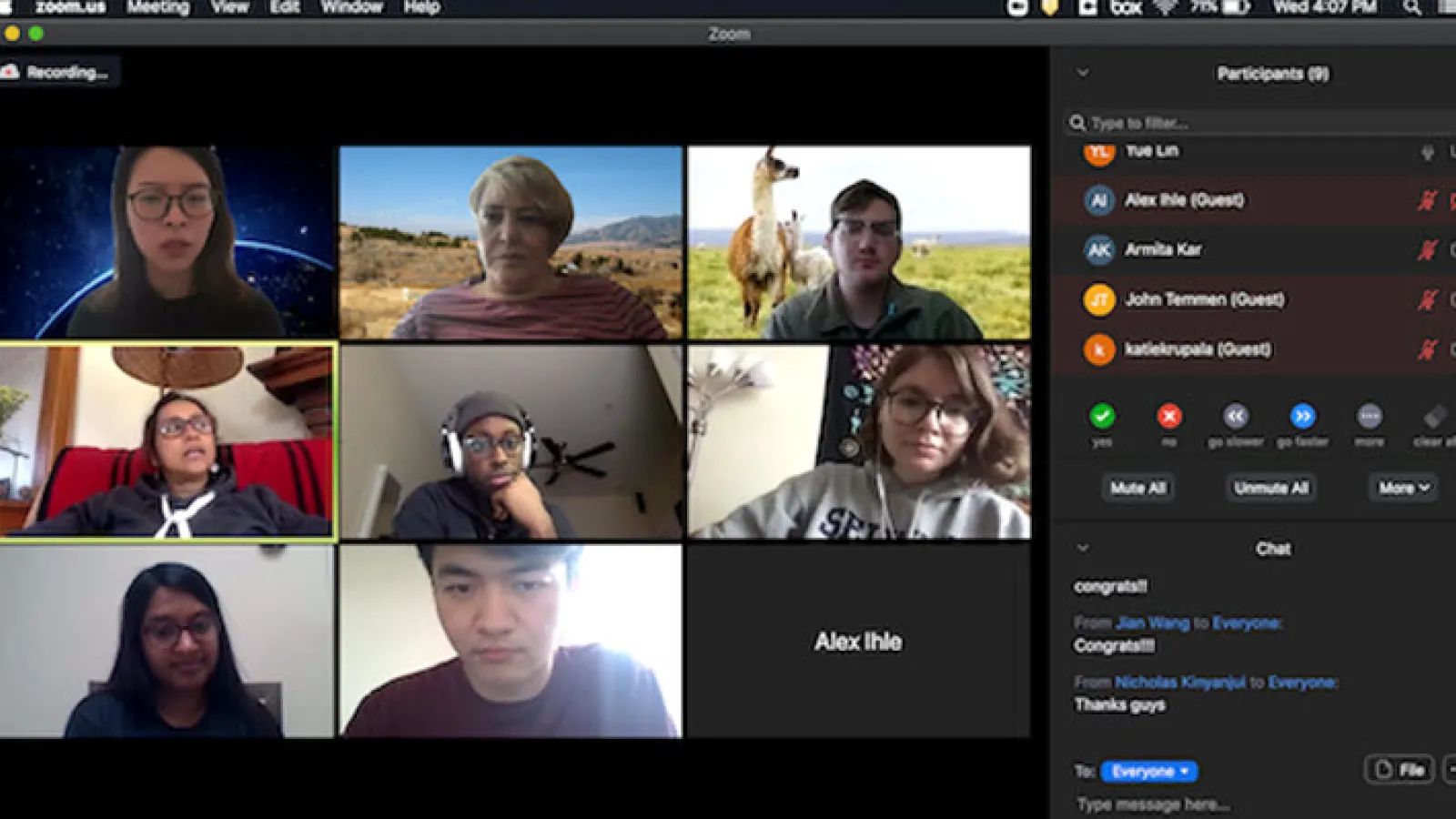 Zooming for classtime with Geog 7101
