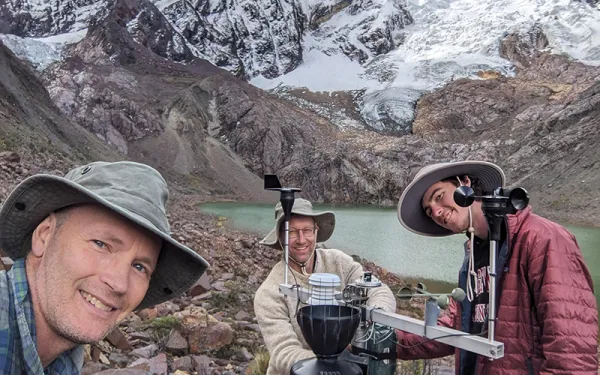Bryan Mark and colleagues researching glacier change in Peru