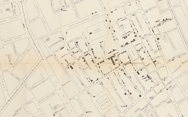 John Snow - Cholera Map; Photo credit: Wellcome Library, London