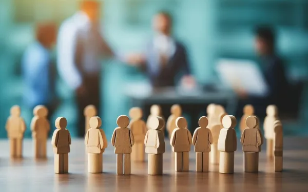 Figurines of people on a table