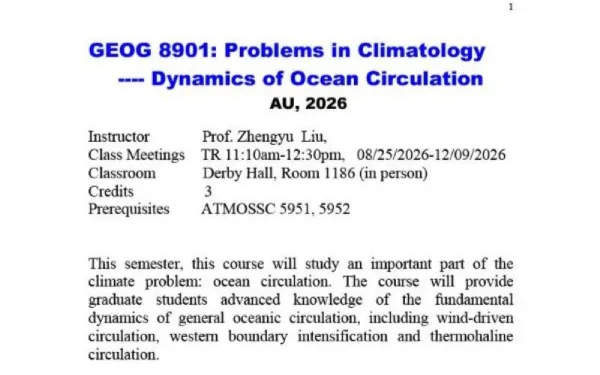 GEOG 8901 Autumn 2026 flyer