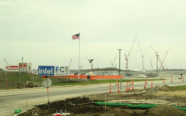 Construction site for Intel in New Albany, OH