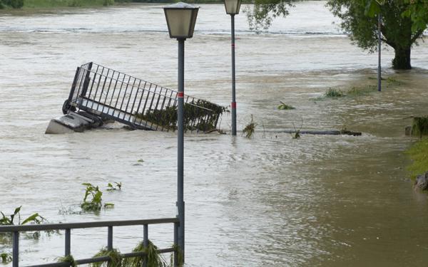 Stock photo - flooding on the Danube