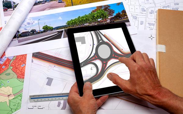 Stock photo - GIS and transportation infrastructure