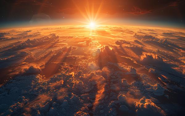 Stock photo - atmosphere from space