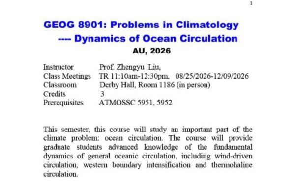 GEOG 8901 Autumn 2026 flyer