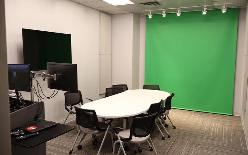 Green Screen Room in Sharpe Commons
