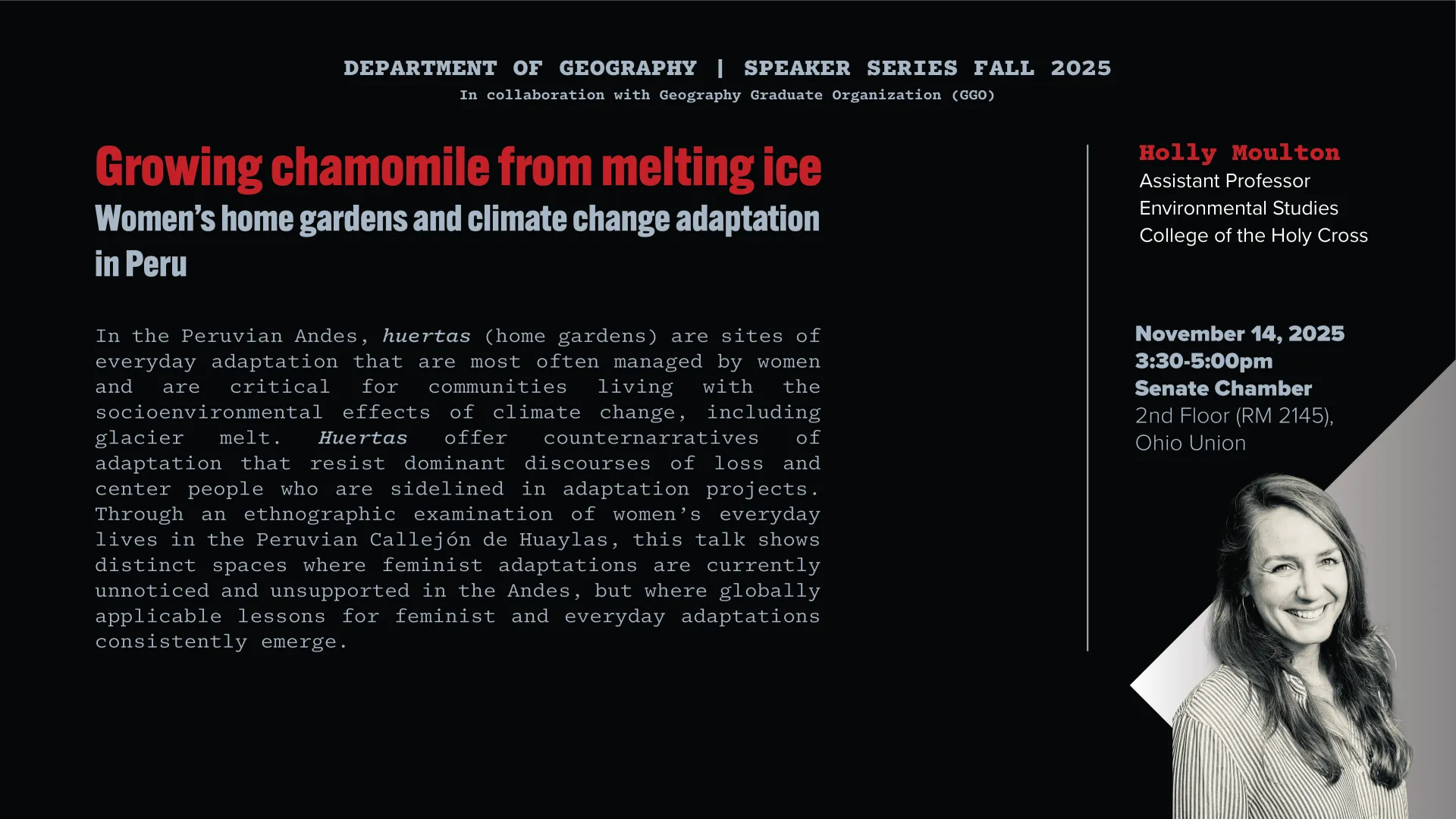 Geog speaker series 2025-26 Holly Moulton Nov 14