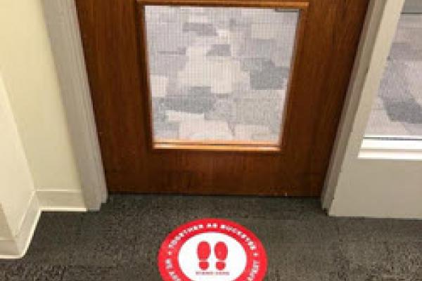 Together as buckeyes we stand 6ft apart floor sticker