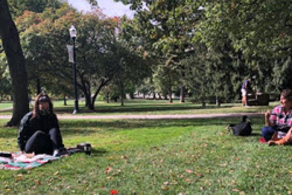 Students on the Oval