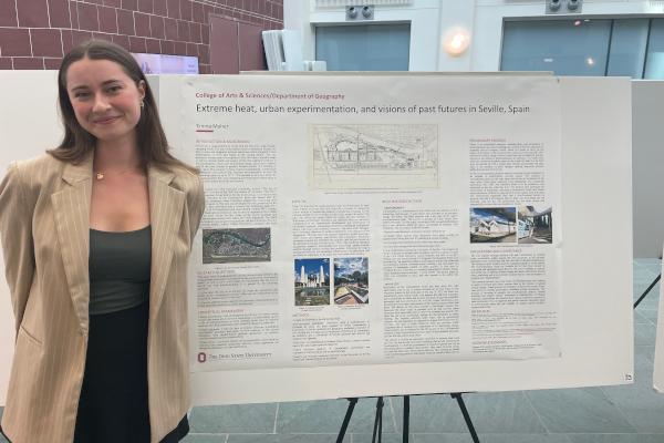 Emma Maher with Research Poster