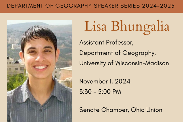 Geography Speaker Series presents Lisa Bhungalia