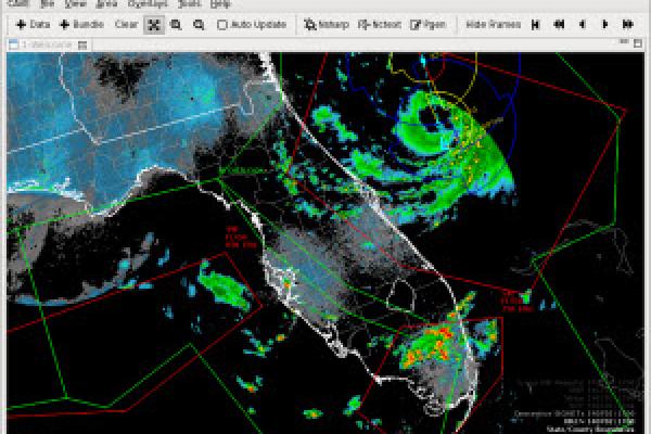 awips 2 illustration with cave AWIPS2