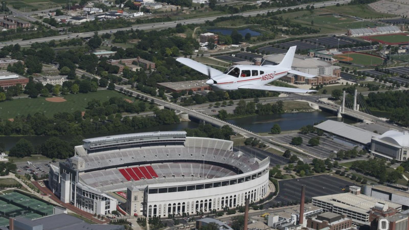 Flying over Ohio Stadium