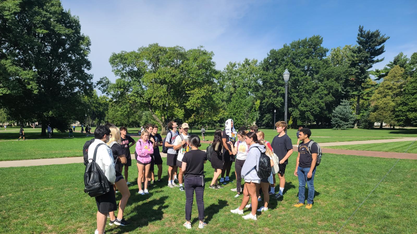 Geography 1900 Class doing the Blimp lab.