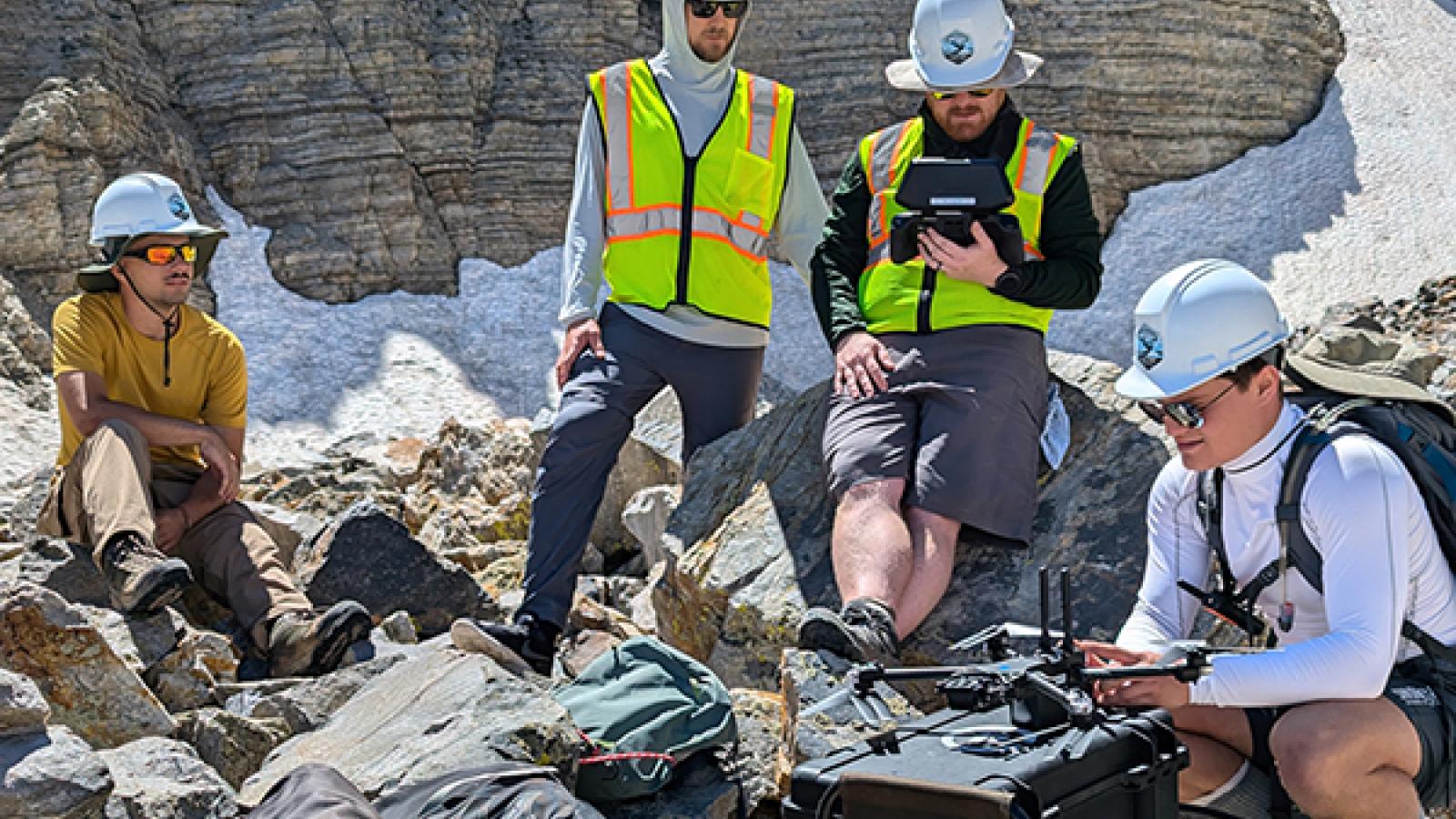 Students prepare drone during GBEX 2024