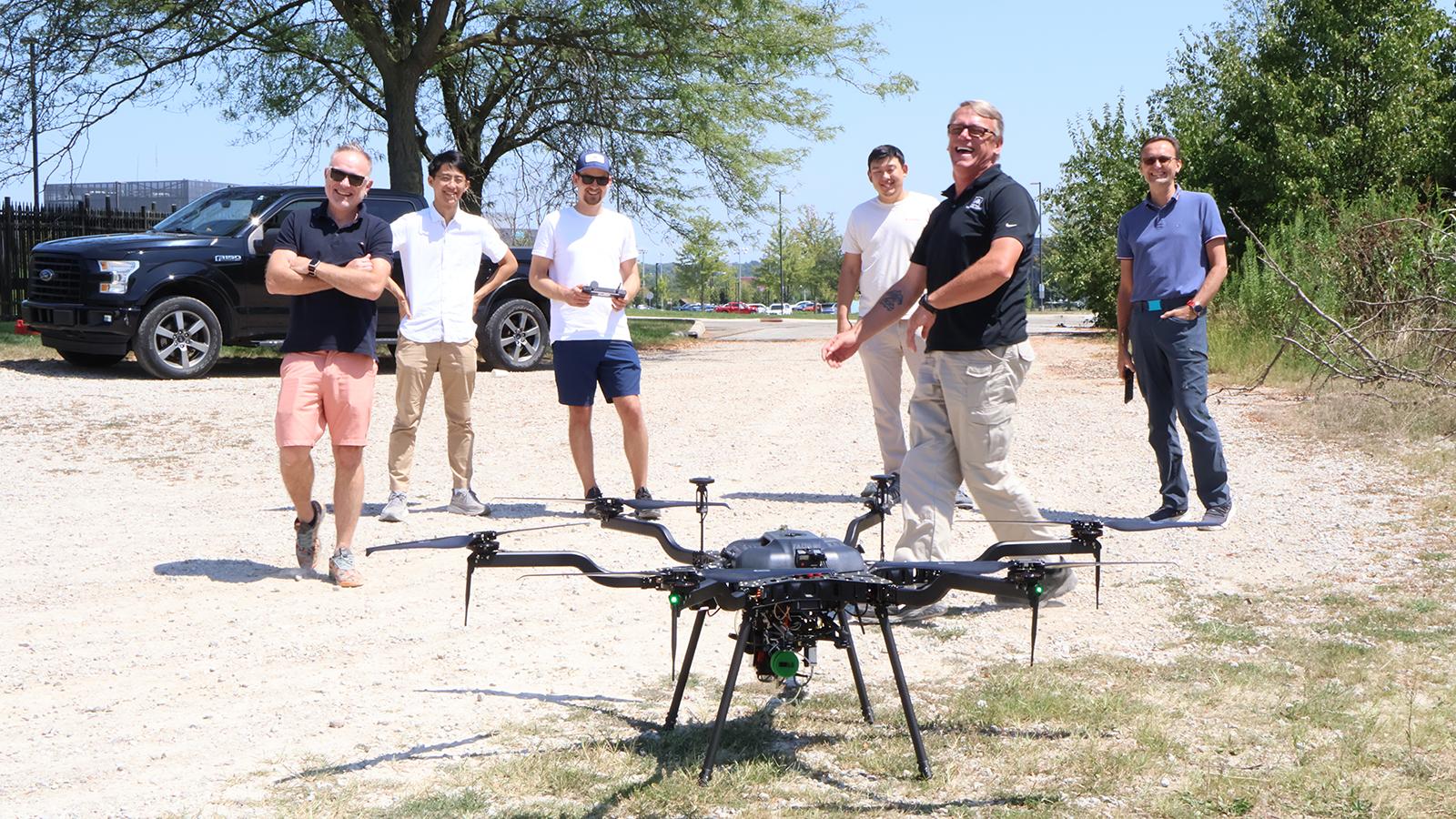 Department of Geography is trained on Harris Aerial Drone by Todd Bagley