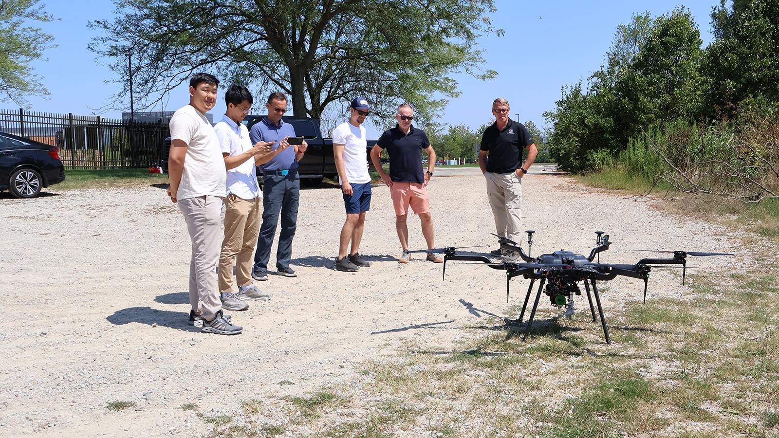 Department of Geography is trained on Harris Aerial Drone by Todd Bagley