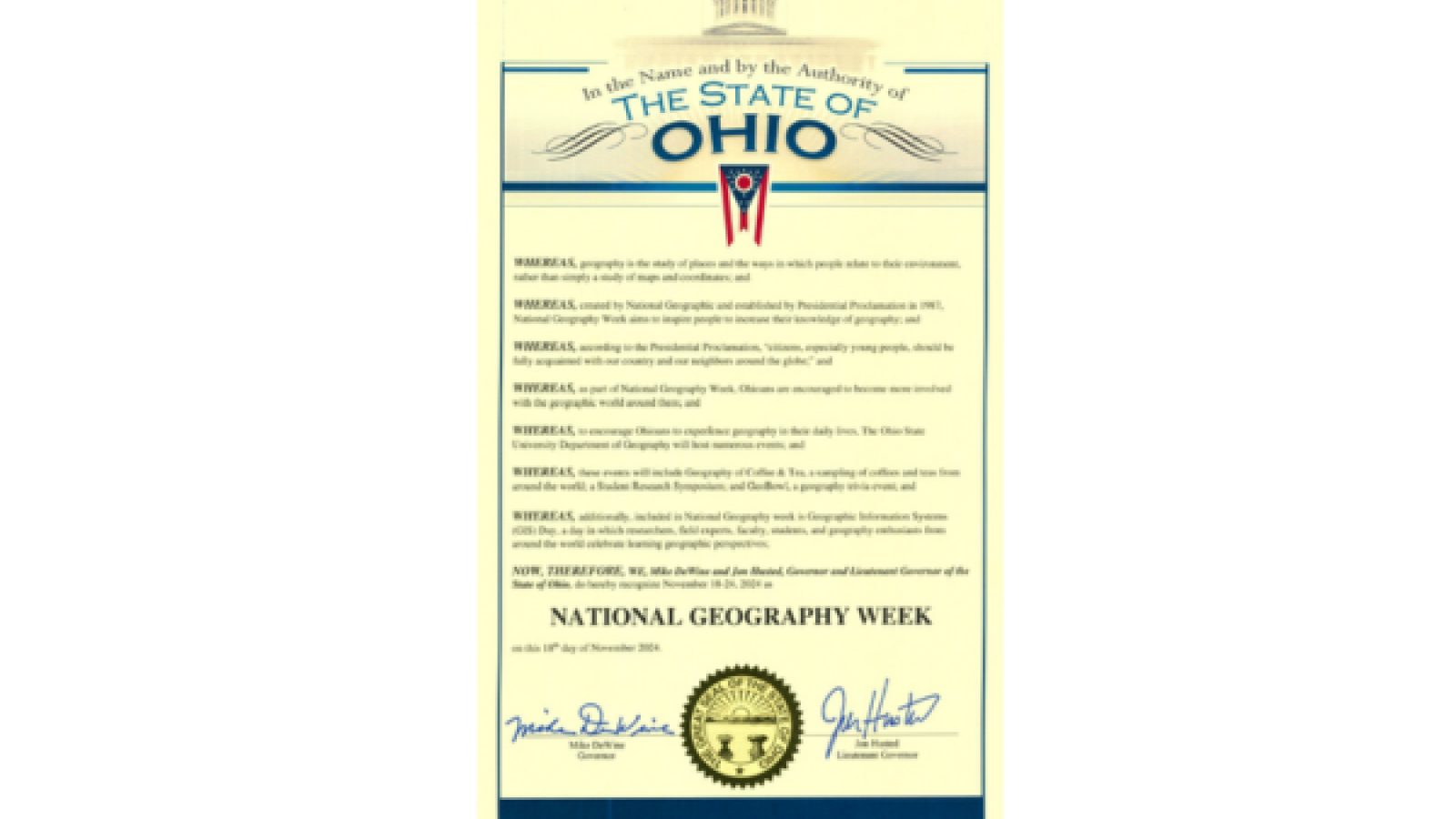 Governor's Proclamation