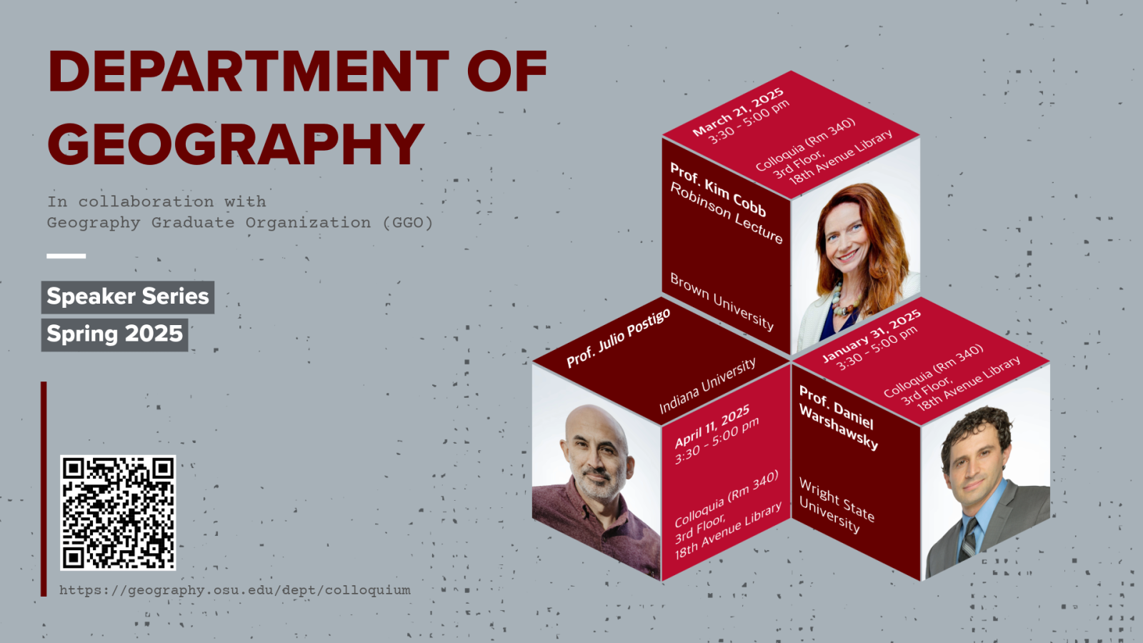 Geography Speaker Series Spring 2025 Lineup