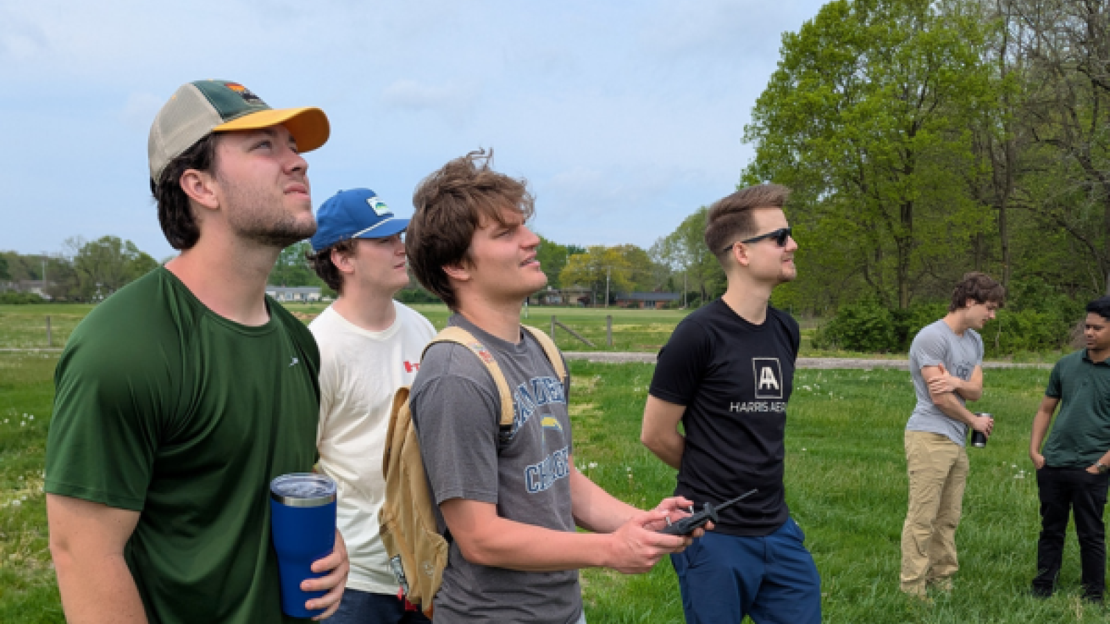Adam Tjoelker demonstrates drone equipment