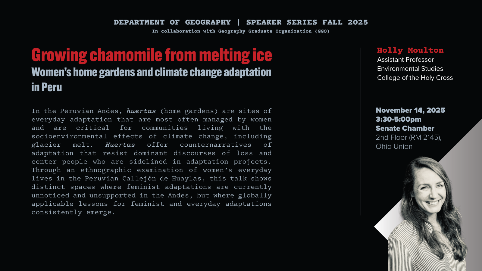 Geog speaker series 2025-26 Holly Moulton Nov 14