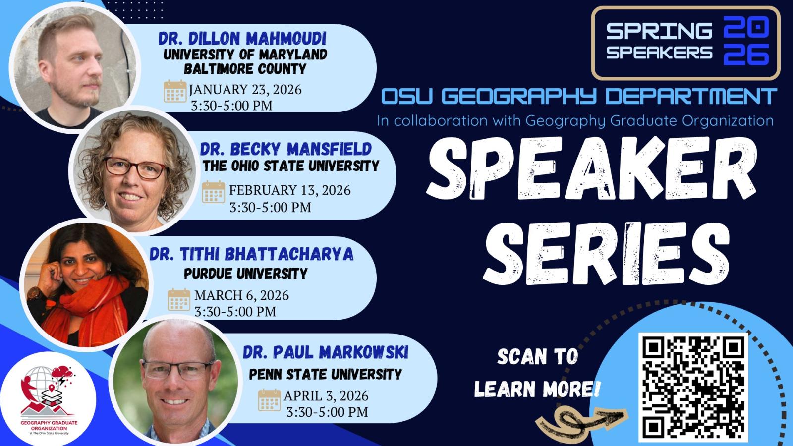 SP26 Speaker series schedule