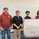 Andrew Kellman, Simon Tate, Aleshly Castro, Anna Glodzik, Qi Tan with their poster