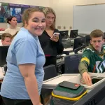 Background (Daniel Baltes and Annie Giovanucci), Front (Emma Edwardson, Erika Mrazik, Ethan Hersey, and Blake Murray)