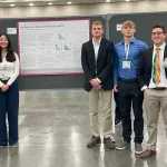 Gavin White, Jessica Zhang, Anthony Peters,Tyler Nutting, Jordan Scheufler with their poster at AMS