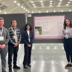 Andrew Kellman, Qi Tan, Aleshly Castro, Anna Glodzik, and Simon Tate with their poster at AMS