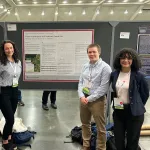 Andrew Kellman, Qi Tan, Anna Glodzik, Simon Tate, and Aleshly Castro with their poster at AMS
