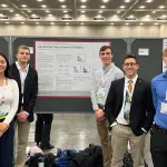 Jessica Zhang, Anthony Peters, Gavin White, Jordan Scheufler and Tyler Nutting with their poster at AMS