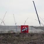 Cranes at Intel construction site