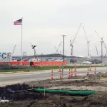 Main entrance to Intel construction site