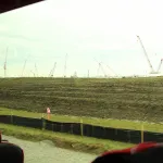 Cranes at Intel construction site